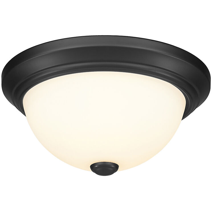Kipson 2 Light 11 inch Matte Black Flush Mount Ceiling Light